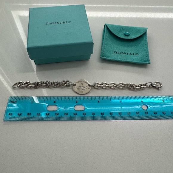 Tiffany & Co. Silver Oval Tag Bracelet - Picture 2 of 3